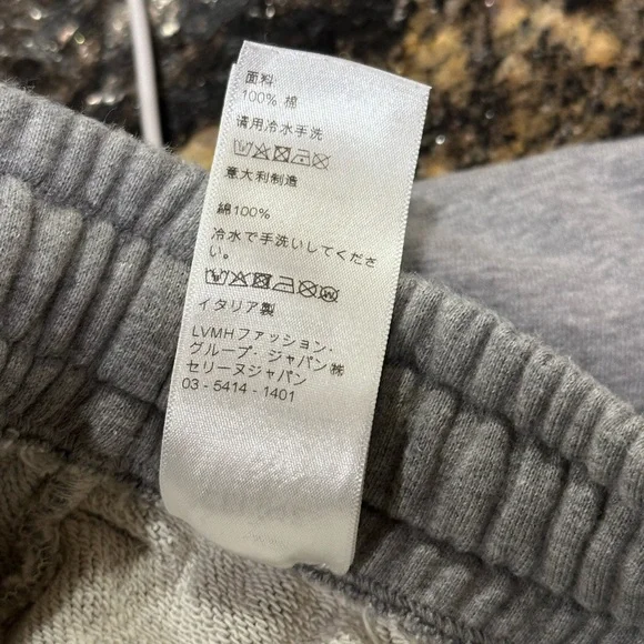Celine x Hedi Slimane Embroidered Logo Grey Sweatpant Joggers